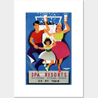 Vintage Travel Poster Australia Spa Health Resorts Posters and Art